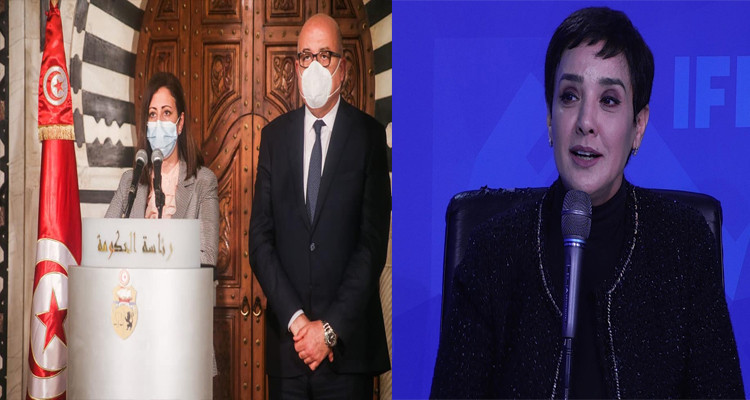 سنية الدهماني وحسناء بن سليمان ووزير الصحة