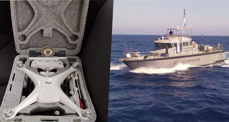 حجز دروون داخل يخت أجنبي