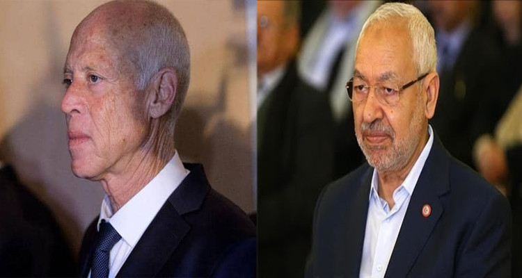 هشام العجبوني وقيس سعيد وراشد الغنوشي