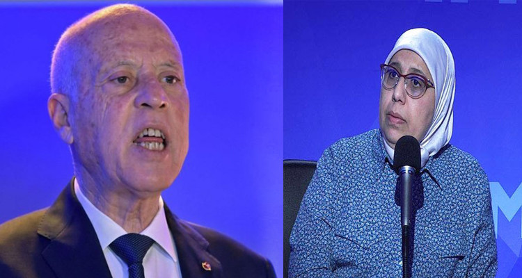 يمسنة الزغلامي وقيس سعيد