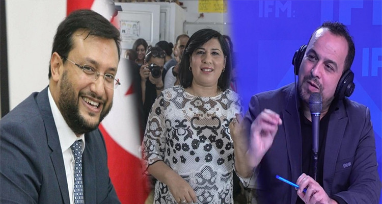 مراد الزغيدي وقيس سعيد وعبير موسي