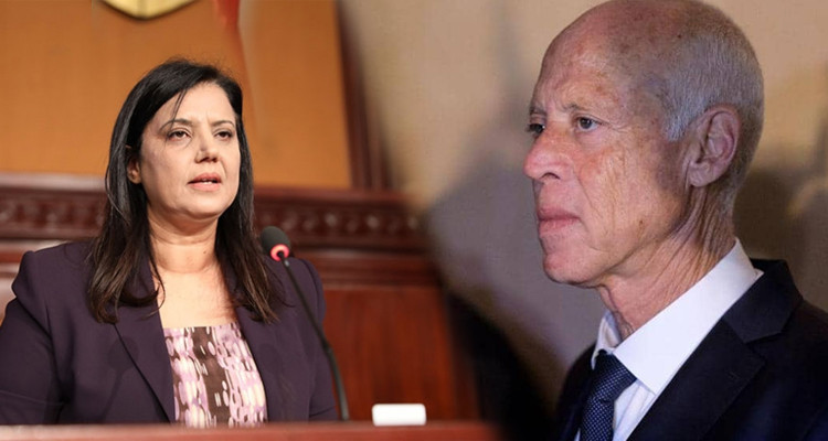 سميرة الشواشي وقيس سعيد
