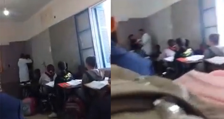 معلم يعتدي بالعنف الشديد على تلميذ