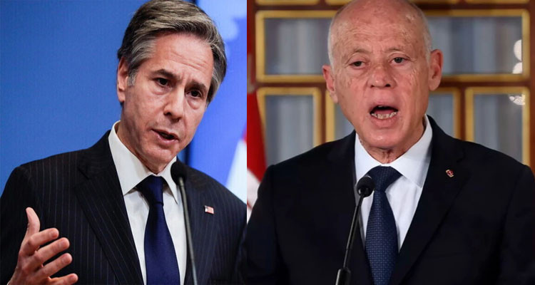 قيس سعيد و أنطوني بلينكن