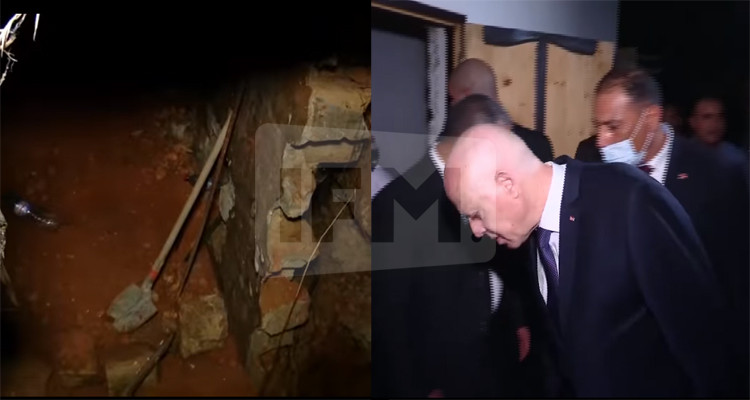 قيس سعيد يغاين النفق قرب دار السفير