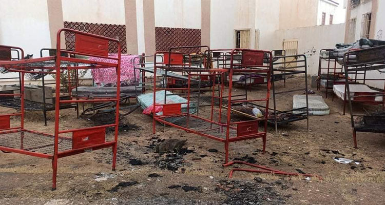 حريق بمبيت الدغرة في القصرين