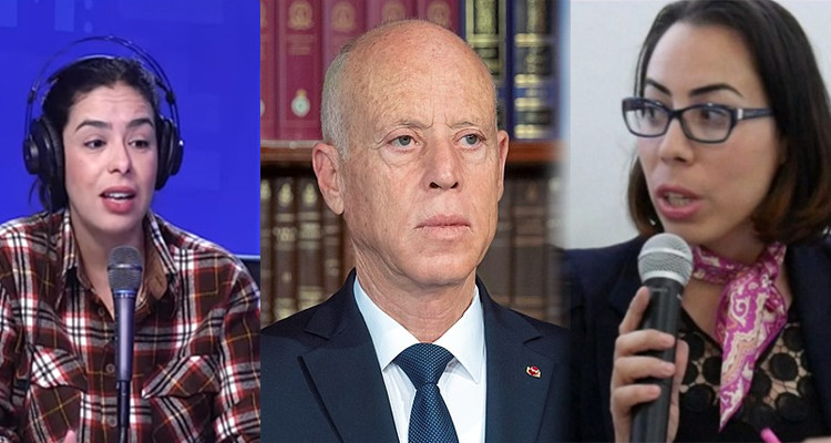 صابرة العوني ونادية عكاشة ورئيس الجمهورية