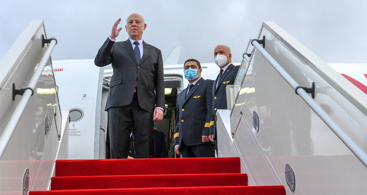 قيس سعيد يغادر في اتجاه بلجيكا