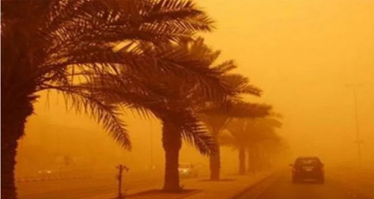 رياح قوية تثير الاتربة في الجنوب