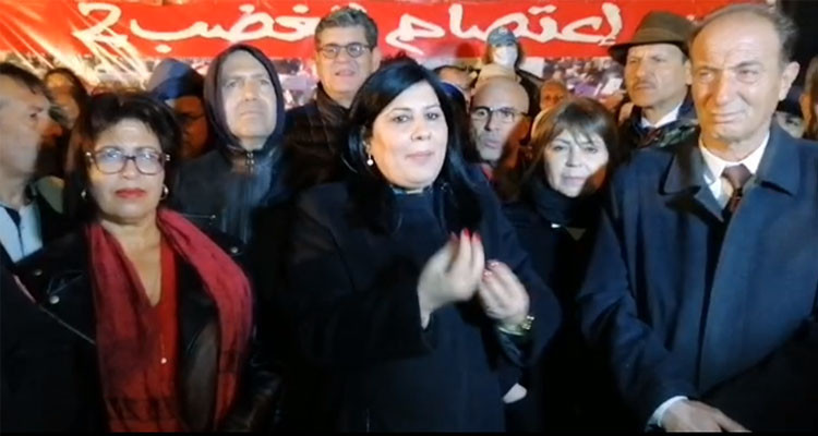 عبير موسي تعلن دخول معتصمين من الحزب في اضراب جوع