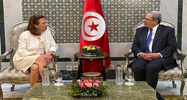 الجرندي يبحث مع مسؤولة جزائرية موضوع توافد المهاجرين على البلدين