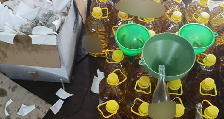 نابل: كشف مستودع يتم فيه تجميع الزيت المدعم في قوارير زيت غير مدعم