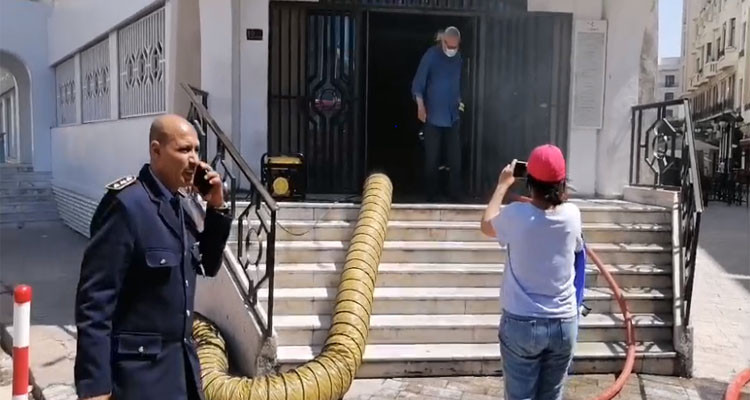 حريق بالصندوق الوطني للتأمين على المرض
