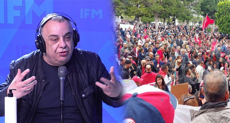 حاتم بلحاج ومسيرة المساندة لقيس سعيد