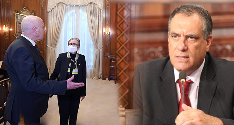 نجلاء بودن وقيس سعيد وغازي الشواشي