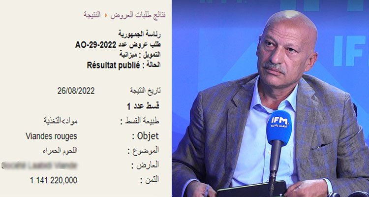 راض بلحاج معلقا على فاتورة لحوم الرئاسة: "صراع شعبويات تسبب فيها الرئيس "