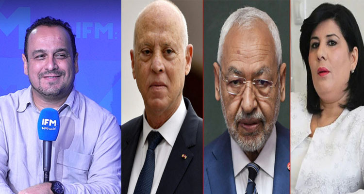 مراد الزغيدي: قيس سعيد وراشد الغنوشي وعبير موسي 3 وجوه لعملة واحدة