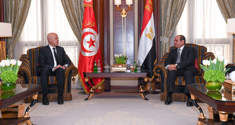 قيس سعيد يلتقي بالسيسي في الرياض وهذا فحوى اللقاء