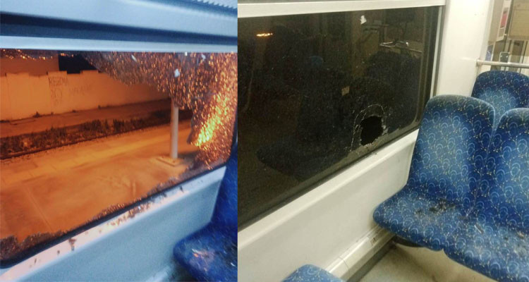 توقف عدد من القطارات نتيجة الإعتداء عليها منذ اليوم الأول من شهر رمضان