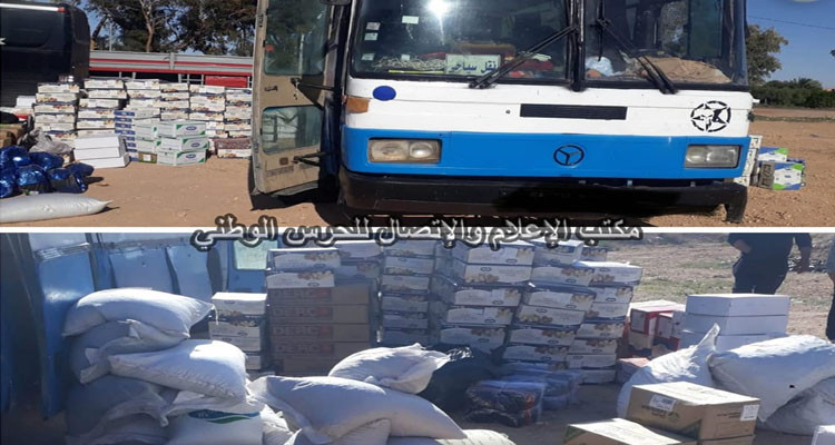 مدنين: ضبط حافلة سياحية قادمة من ليبيا ومحملة ببضائع مهربة