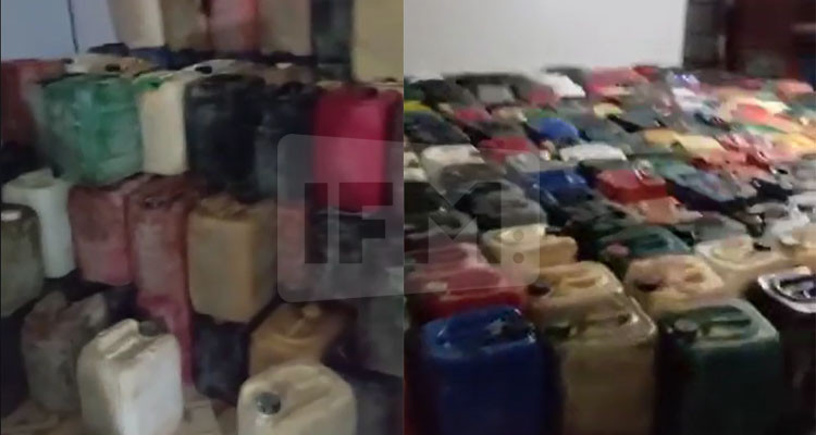 قرمبالية: حجز 11600 لتر من المحروقات داخل إحدى المخازن العشوائية