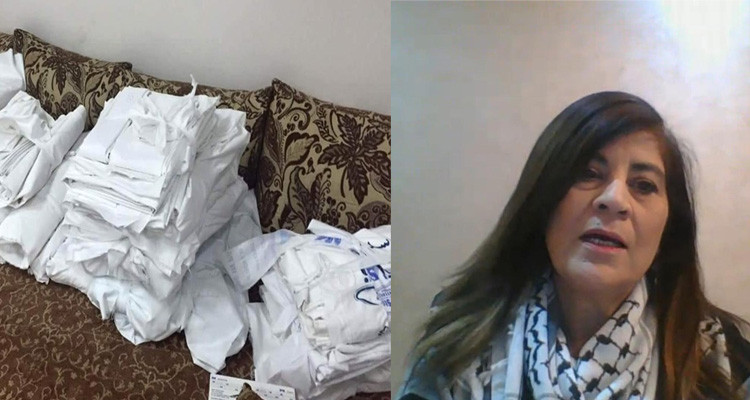 ناشطة فلسطينية تستنكر: "أول حاجة توصل على قطاع غزة هي الأكفان يا جماعة"