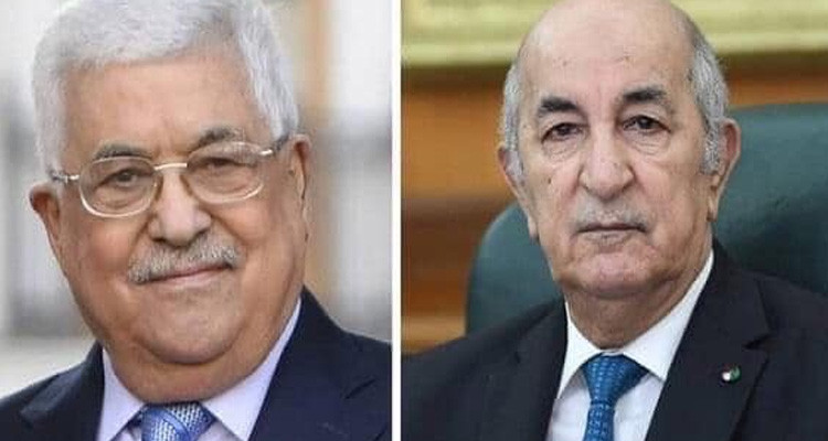 الرئيس الجزائري يتلقى مكالمة هاتفية من الرئيس الفلسطيني
