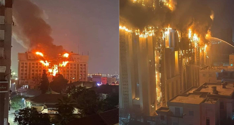 مصر: إصابة 38 شخصا على الأقل في حريق بمديرية أمن الإسماعيلية