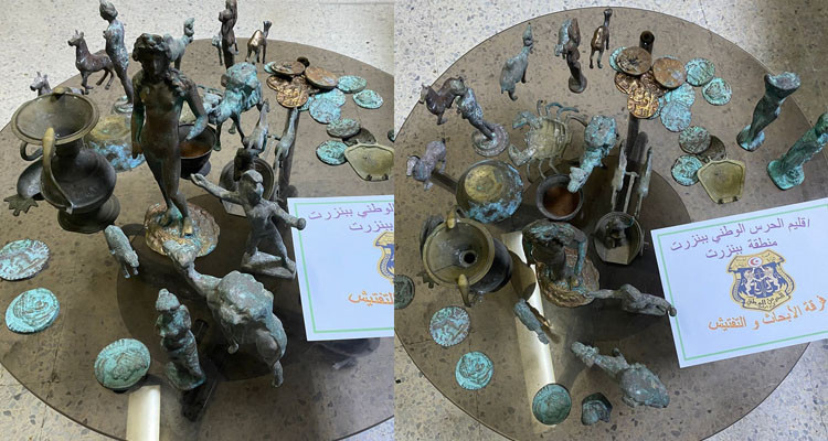 الإطاحة بوفاق إجرامي مختص في السرقة والإتجار بالمنقولات الأثرية في بنزرت