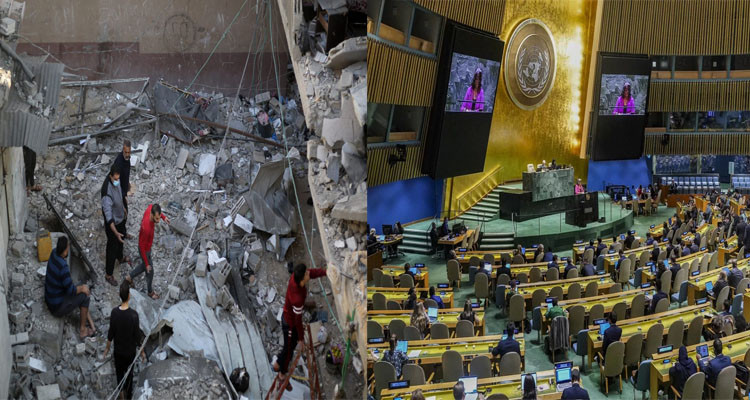 غدا الجمعية العامة للأمم المتحدة تعقد اجتماعاً خاصاً بـ/غ/ز/ة