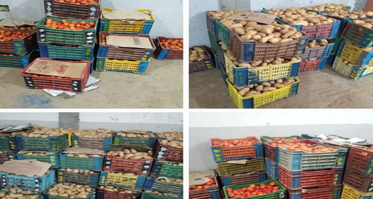 سيدي حسين: حجز خضر معدة للترويج خارج المسالك القانونية خلال مداهمة مخزنين عشوائيين