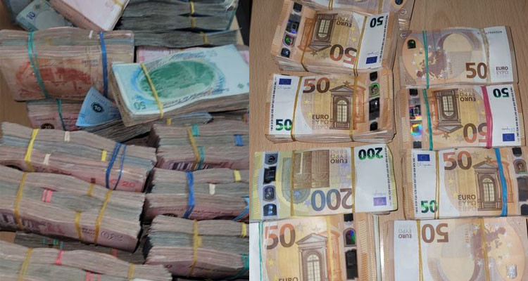 حجز مبالغ من العملة الأجنبية والوطنية المهربة ناهزت قيمتها الجملية 730 ألف دينار