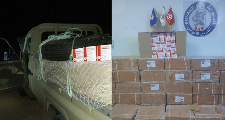 محضر بـ 7.5 مليون دينار بعد إحباط محاولة تهريب مخدرات بين مدنين وتطاوين