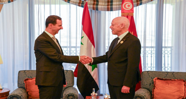 بشار الأسد يهنئ قيس سعيد بفوزه في الانتخابات الرئاسية