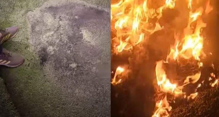 عاجل: محاولة حرق أرضية الملعب البلدي القديم بتوزر