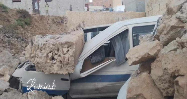 سقوط جدار محطّة في مدنين يصيب سائق ويلحق اضرارا بـ 6 سيارات أجرة