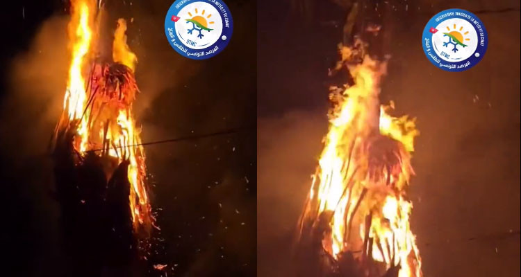 فيديو: صاعقة رعدية في بنزرت