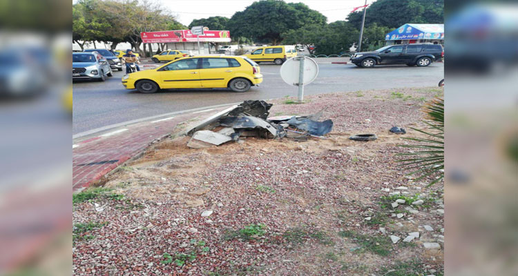 حادث مرور يتسبب في سقوط جزء كبير من مجسم بمدينة جربة ميدون