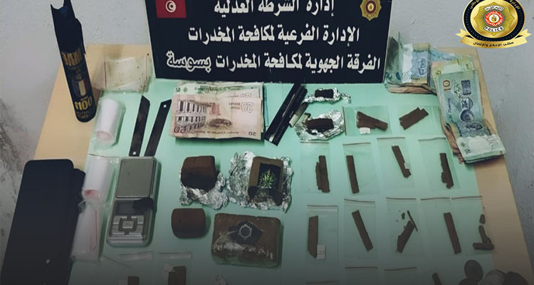 سوسة: القبض على 13 مفتش عنهم وحجز كميات متفاوتة من المخدرات