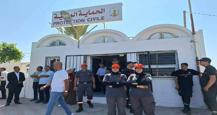 تركيز نقطة غير قارة للحماية المدنية بمعتمدية جربة اجيم 