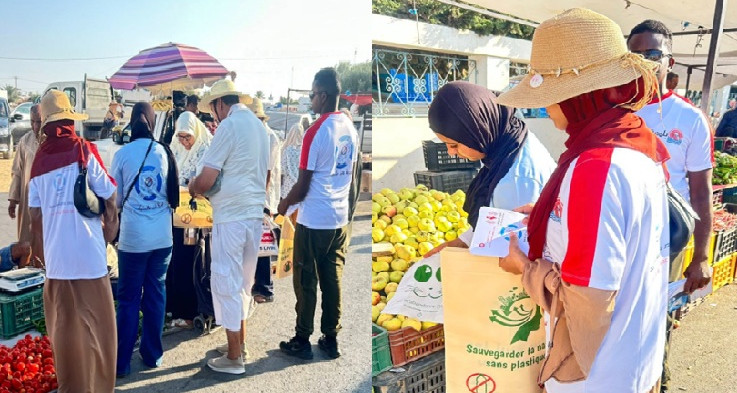جربة ميدون: تسليم 80 كلغ من الأكياس البلاستيكية ذات الاستعمال الواحد لوكالة التصرف في النفايات