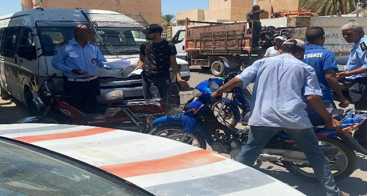 حملة أمنية بمدينة توزر وحجز عديد الدراجات النارية 