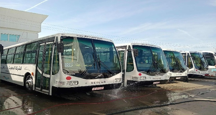 شركة النقل ببنزرت تقتني 5 حافلات جديدة للنقل الحضري