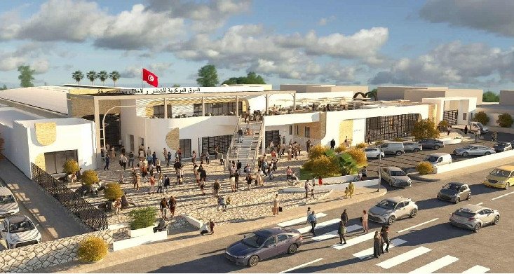 إنطلاق  أشغال إنجاز السوق المركزي للخضر والغلال بسيدي عرفة بالقيروان