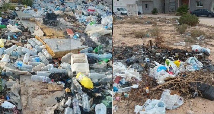 البلاستيك يحاصر شبه جزيرة جرجيس