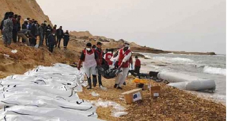 انتشال جثث 7 مهاجرين بينهم أطفال على سواحل ليبيا