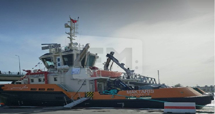 دخول الجرار البحري "مكتريس" حيز العمل بميناء البحرية التجارية بنزرت-منزل بورقيبة