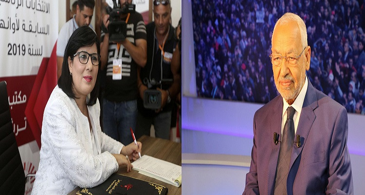 عبير موسي وراشد الغنوشي