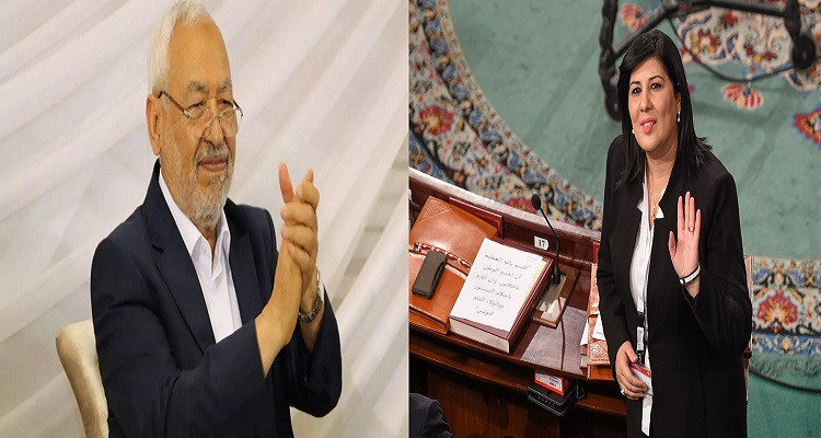 راشد الغنوشي وعبير موسي