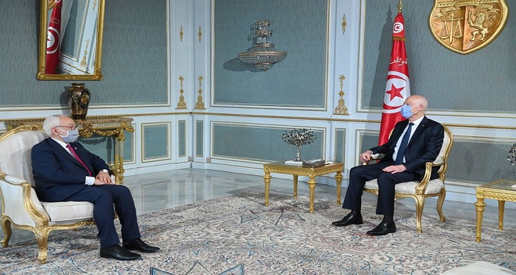 قيس سعيّد وراشد الغنوشي